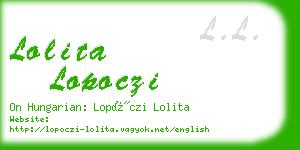 lolita lopoczi business card
